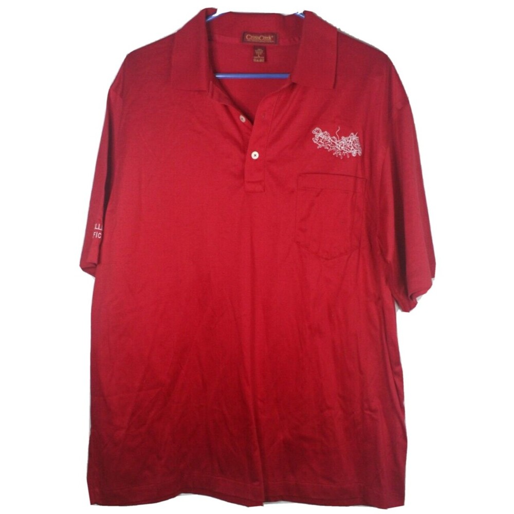 La Jolla Pacific Men's Red Pocket Polo Shirt Size Large L Cross Creek